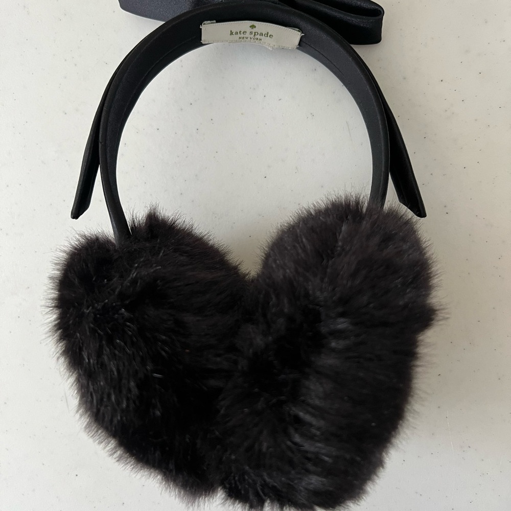 Black Kate Spade Ear Muffs